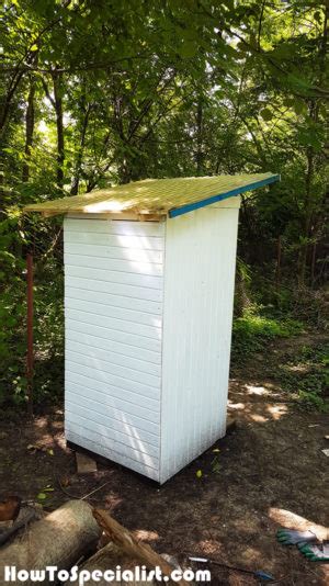 Diy Outhouse—back View Howtospecialist How To Build Step By Step