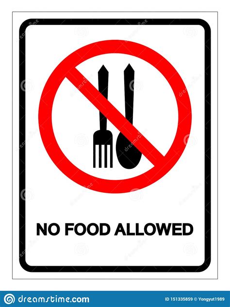 No Food Allowed Symbol Sign Vector Illustration Isolate