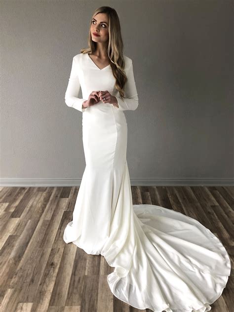 Madeleine Gown By Elizabeth Cooper Design Modest Wedding Dress