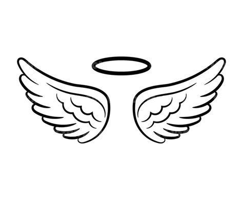 Angel Wings And Halo Svg Loss Memorial Vector Cut File For Cricut