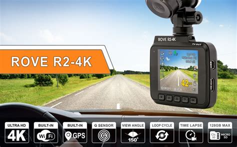 Rove R2 4k Car Dash Cam 216030fps With Wi Fi And Gps Night Vision Rove Dash Cam Dashcam