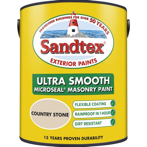 Sandtex Ultra Smooth Masonry Paint 5l Country Stone Toolstation