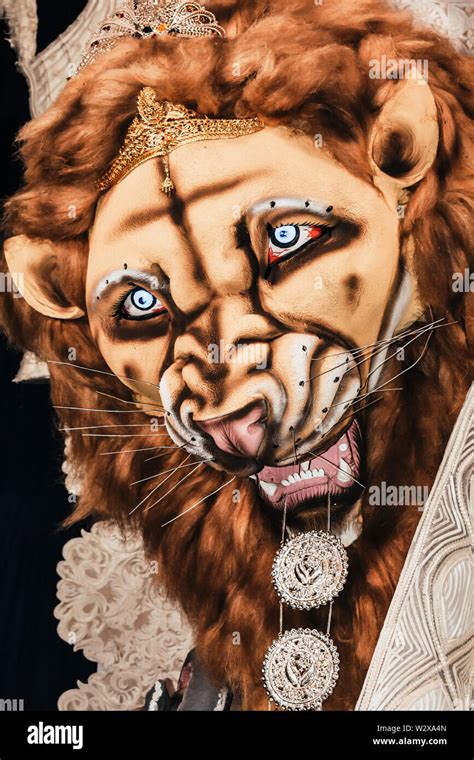 Kolkata India October 2018 Close Up Portrait Of Screaming Horror Face