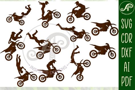 Boys Dirtbike Scrapbook Graphic Clipart