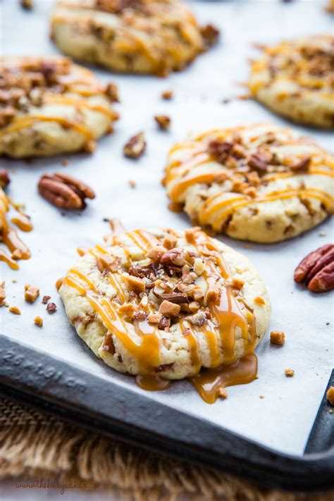 You don't need a baking sheet to make it. Caramel Butter Pecan Cookies - The Busy Baker