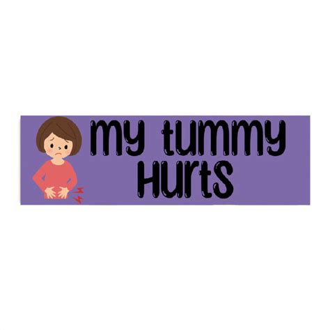 My Tummy Hurts Funny Vinyl Bumper Sticker Etsy