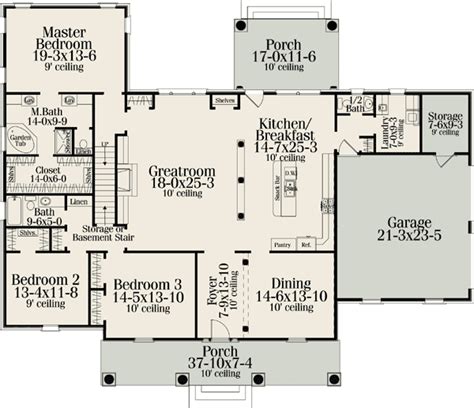 Classic American Home Plan 62100v 1st Floor Master Suite Bonus
