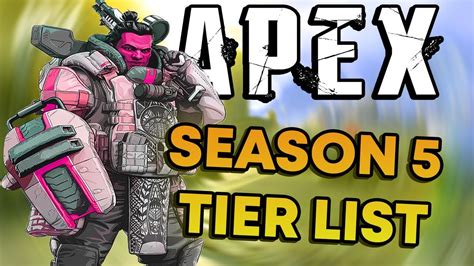 The apex legends tier list 2021 includes all 17 of the currently available characters in the title, which is an insane number to think about, especially since the title has only been out for just over two years. Apex Legends season 5 Tier List (best weapons) - YouTube