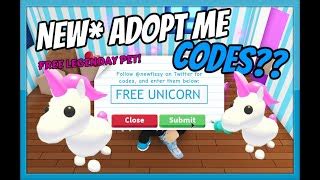 In today's video i try out some adopt me secret promo codes for august 2020 to see if they actually work i found them on a random. : v2Movie : *NEW* ADOPT ME CODES! FREE UNICORN! *2019* Roblox