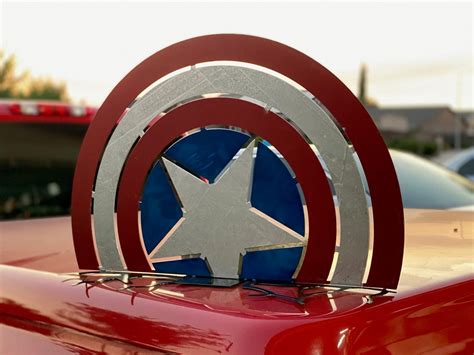 Captain America Shield Wall Sign Cnc Metal Sign Etsy
