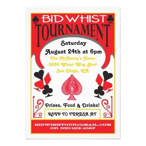 Bid Whist Tournament Party Invitation Finally A Bid Whist Party