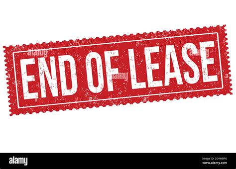 End Of Lease Grunge Rubber Stamp On White Background Vector