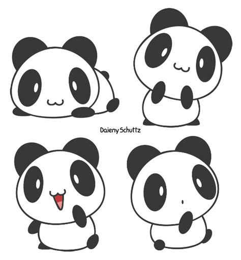 Little Panda By Daieny Cute Panda Drawing Panda Drawing Cartoon Panda