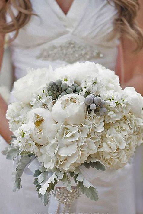 Trend Alert For Winter Silver And Grey Wedding Bouquets See More
