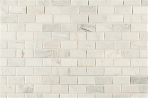 Cabot Carrara Marble Mosaic Arabescato Beveled Subway Multi