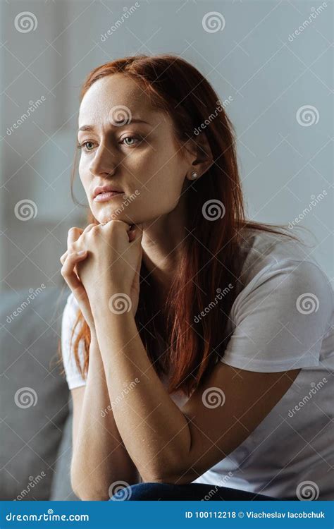 Depressed Sad Woman Being Unhappy Stock Photo Image Of Alone Nervous