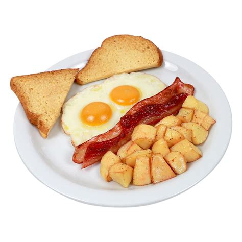 Deluxe Breakfast Bacon And Eggs Plate