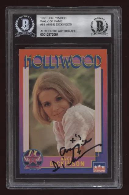 1991 Hollywood Walk Of Fame Angie Dickinson Card 68 Auto Autograph Signed Bas 6000 Picclick