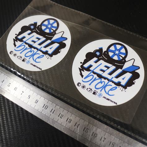 2pcs Car Styling Sticker Decals For Jdm Drift Hella Broke Reflective