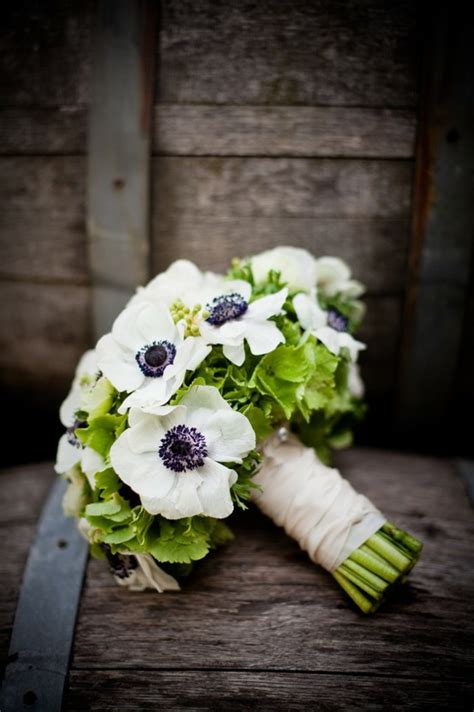 Weddings Bouquets With Hydrangeas And Anemone Flowers 805661 Weddbook