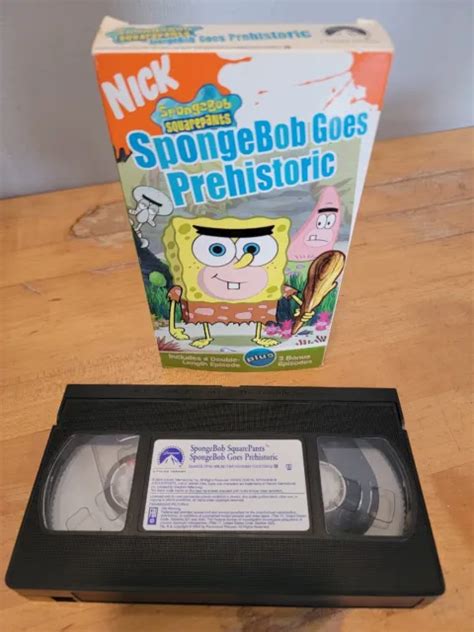 Spongebob Goes Prehistoric Vhs Tape 2004 Cartoon Nickelodeon