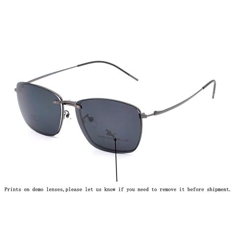 Mens Polarized Magnetic Clip On Sunglasses Glasses Frame Rx Retro