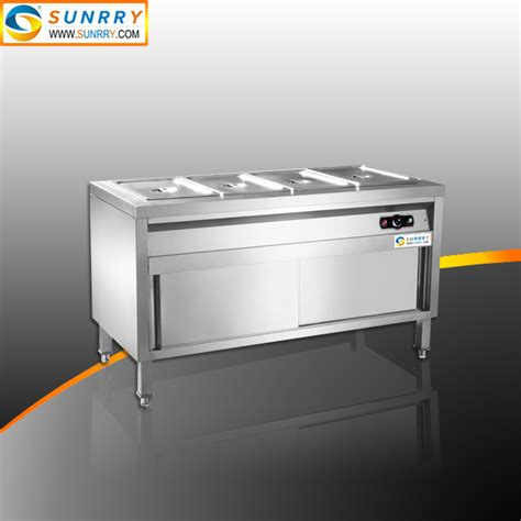 Commercial Restaurant Glas Electric Bain Marie Steel Food Snacks Bread Warmer Commercial