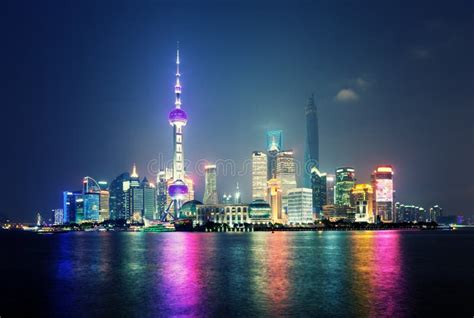 Shanghai At Night Stock Image Image Of China Highrise 82142095