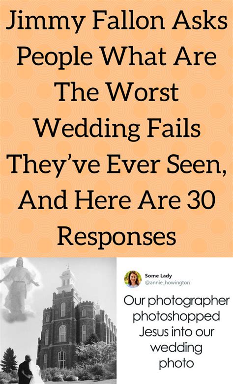 Jimmy Fallon Asks People What Are The Worst Wedding Fails Theyve Ever
