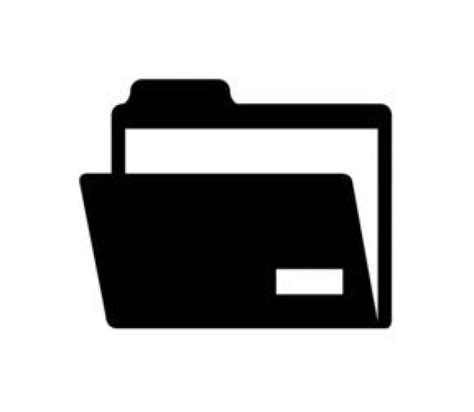 File Folder Icon Black And White