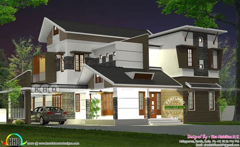 1871 Square Feet 4 Bedroom Modern House Kerala Home Design And Floor A05