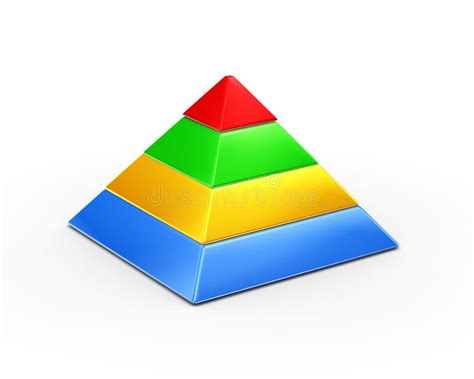 3d Four Layer Color Segment Pyramid Stock Illustration Illustration