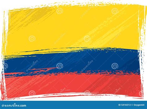 Grunge Colombia Flag Stock Vector Illustration Of America 5416513