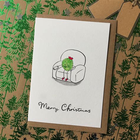 Funny Brussel Sprout Christmas Card By Have A Gander