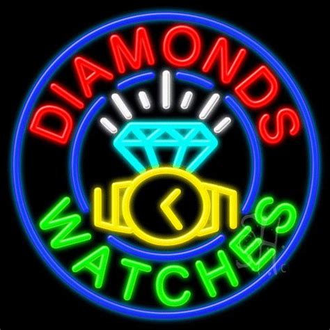 Diamonds Watches Neon Sign Jewelry Neon Signs Neon Signs Led Neon