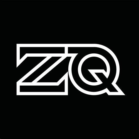 Zq Logo Monogram With Line Style Negative Space 16569974 Vector Art At