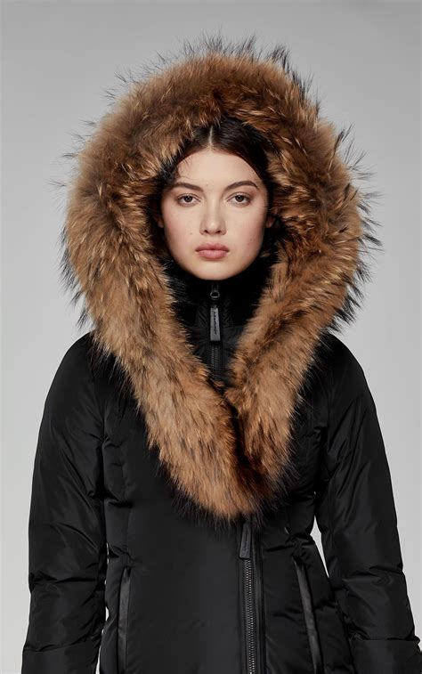 Adali Down Coat With Signature Natural Fur Collar Mackage Down Coat
