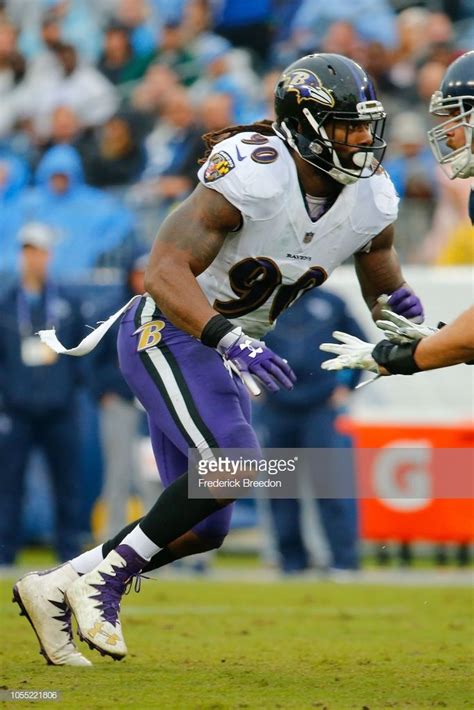 Zadarius Smith Of The Baltimore Ravens Plays Against The Tennessee