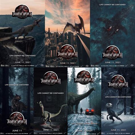 All 7 Of My Jurassic World Dominion Dinosaur Posters Which One Is