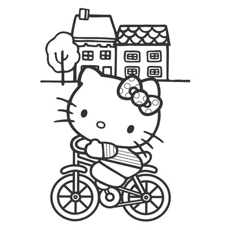 Raffigura una buffa gattina dolce e curiosa con un fiocco rosso sullorecchio sinistro. Hello Kitty da colorare: stampa qui immagini da colorare - 2017