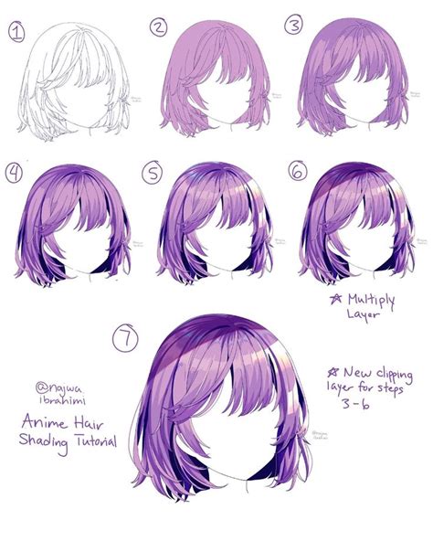 Najwa On Twitter Anime Art Tutorial Drawing Hair Tutorial Anime