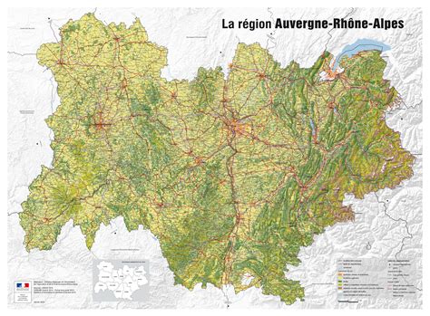 Carte De Lauvergne Rhône Alpes Auvergne Rhône Alpes Cartes De La Région
