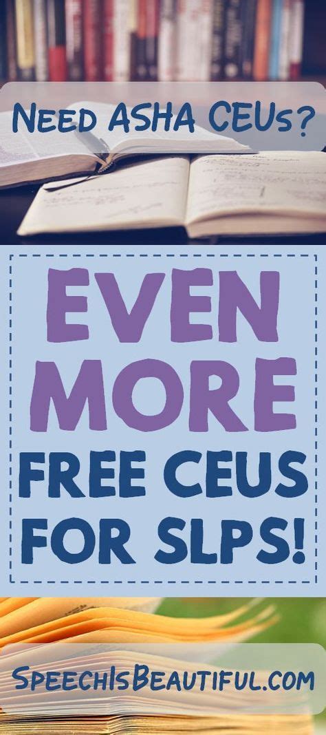 Registration on the site is required (but if you bought from them before, you already. Even More Free Online CEUs for Speech Pathologists ...