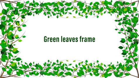 Tree Branches With Green Leaves Border Frame 2402075 Vector Art At Vecteezy