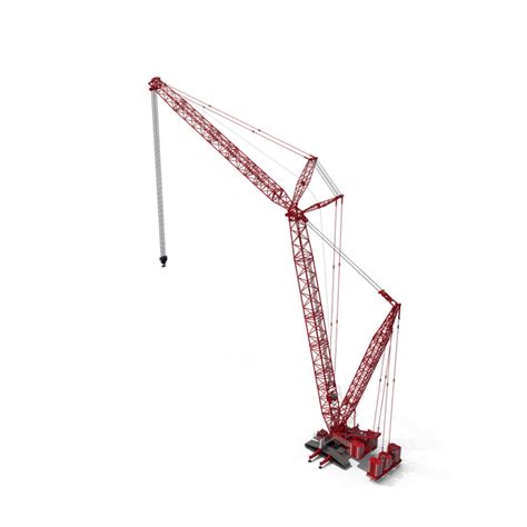 Liebherr Lr 1600 2 Crawler Crane Boom And Luffing Jib 49m Red Png