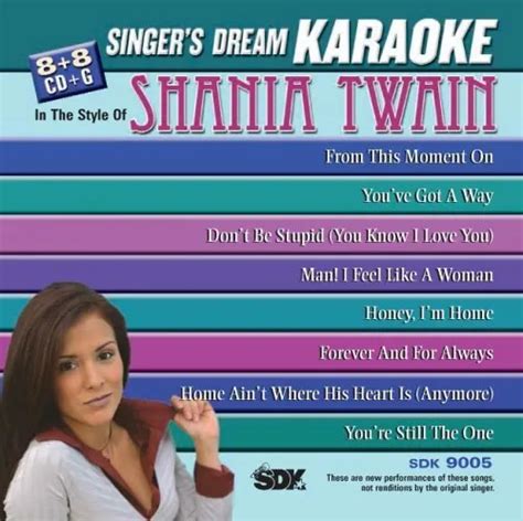 shania twain singer s dream karaoke shania twain karaoke cd karaoke new 149 95 picclick
