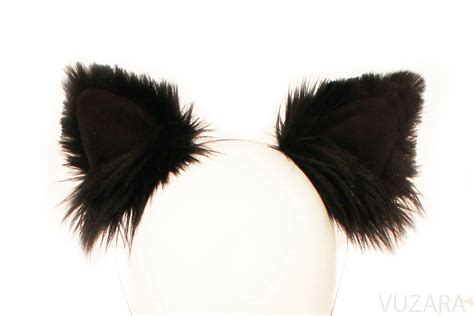 Black Cat Ears Black Kitty Ears Black Kitten Ears Cat Headband