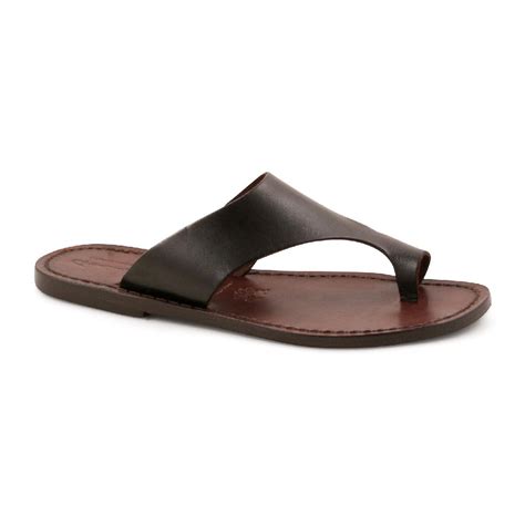 brown leather thong sandals for women handmade gianluca the leather craftsman