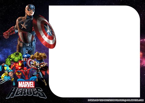 Avengers Birthday Card Template