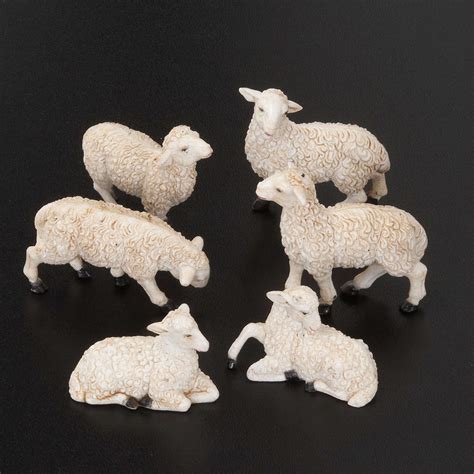 Sheep For 10 Cm Nativity Scene 6 Pieces Online Sales On Uk